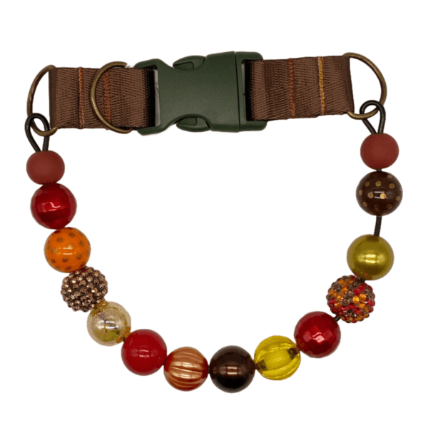 autumn beaded dog collar