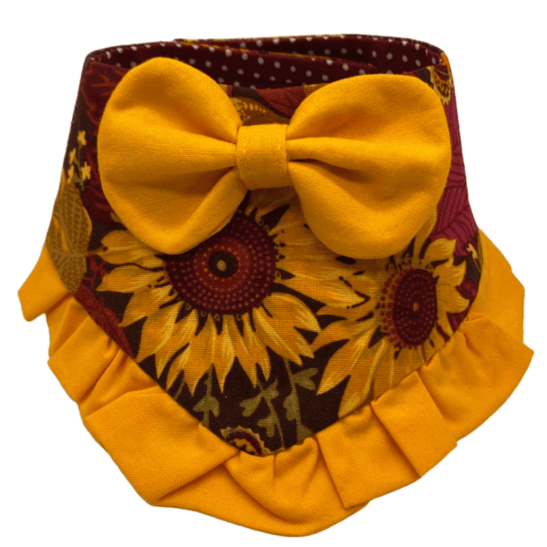 autumn sunflowers ruffle bandana