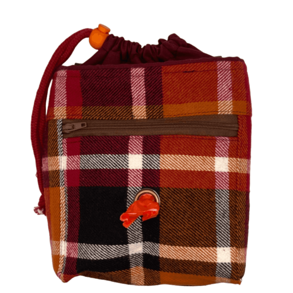 fall plaid doggy training bag