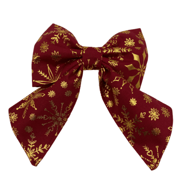 golden snowflake sailor dog bowtie