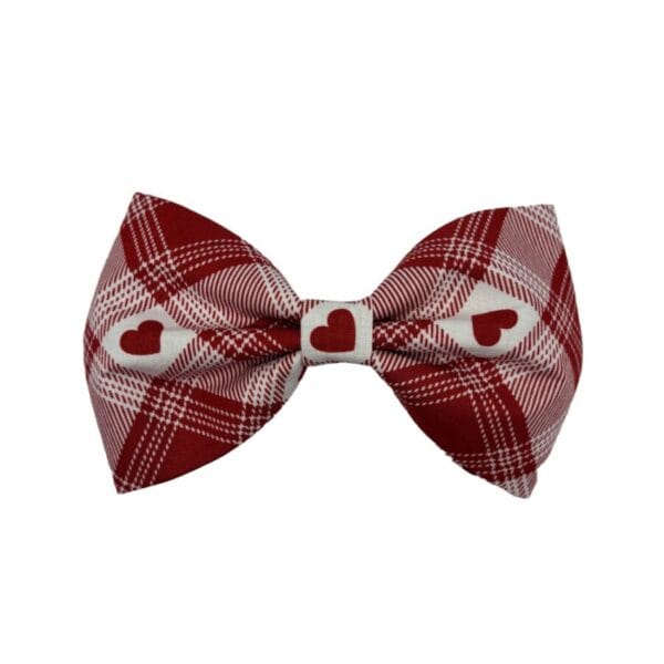 hearts plaid bowtie