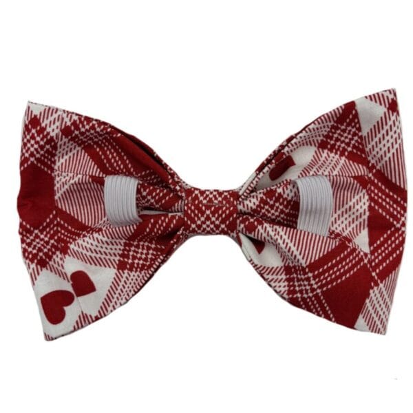 hearts plaid bowtie