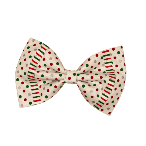 holiday dots and stripes bowtie