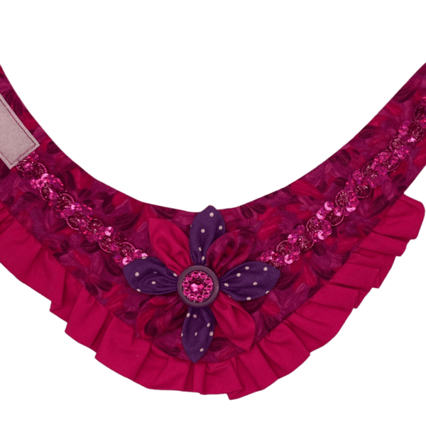 magenta ruffle bandana