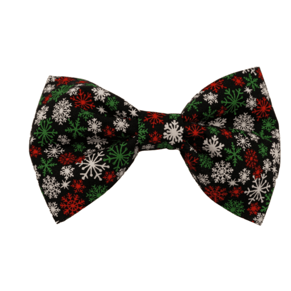 multi colored snowflake bowtie for dogs