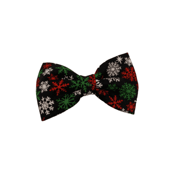 multi colored snowflake christmas bowtie for little dogs or cats