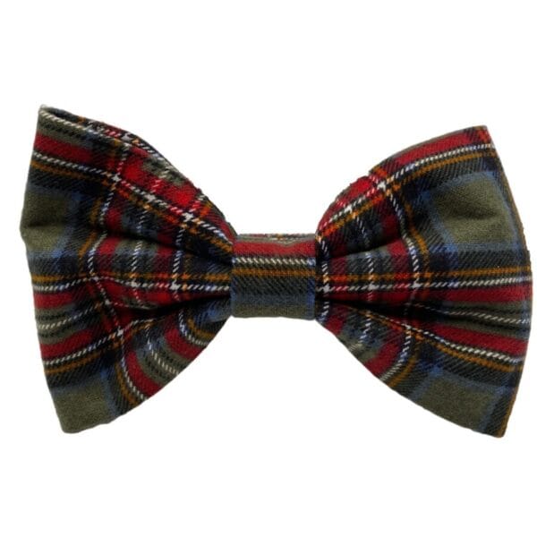 olive plaid bowtie