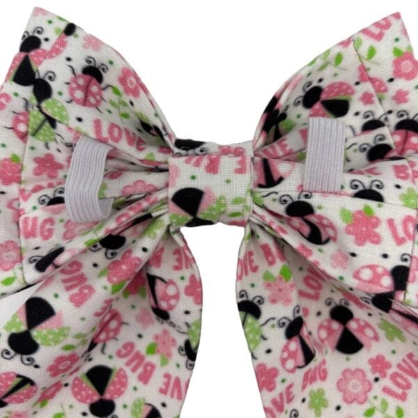 pink lovebug sailor dog bowtie