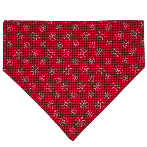 plaid snowflakes over the collar bandana