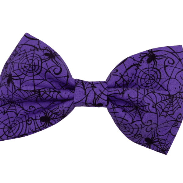 purple spiderwebs bowtie