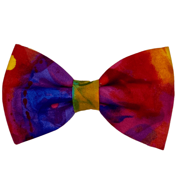 rainbow tie dye bowtie