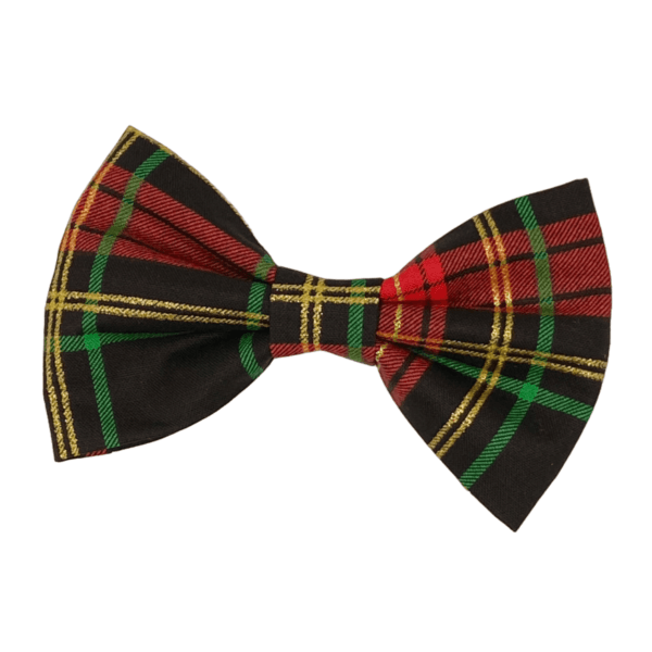 red & green plaid bowtie