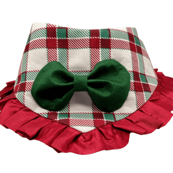 ruffled checkered plaid bandana