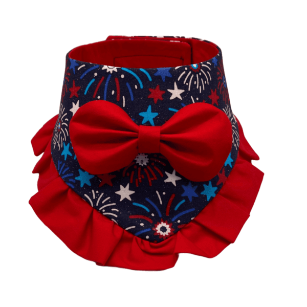 ruffled fireworks bandana