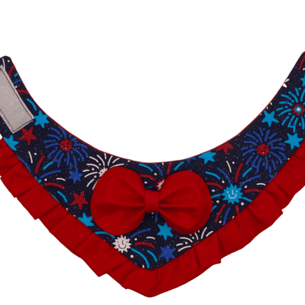 ruffled fireworks bandana