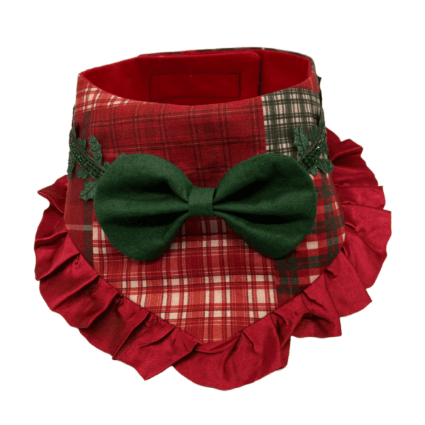 ruffled red patchwork bandana