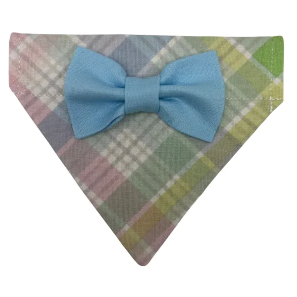 easter elegance with bowtie over the collar bandana