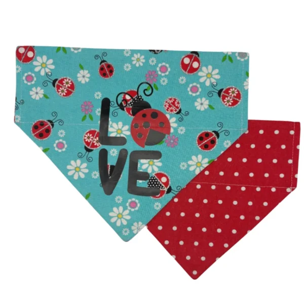 sparkly ladybug over the collar bandana