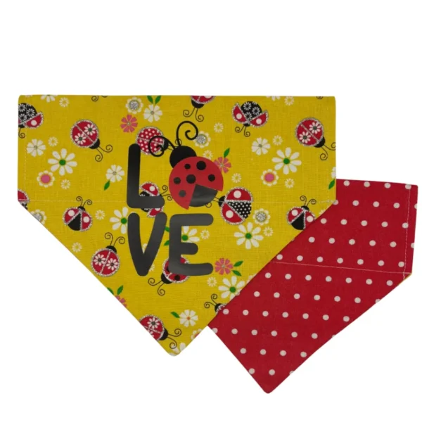 sparkly ladybug over the collar bandana