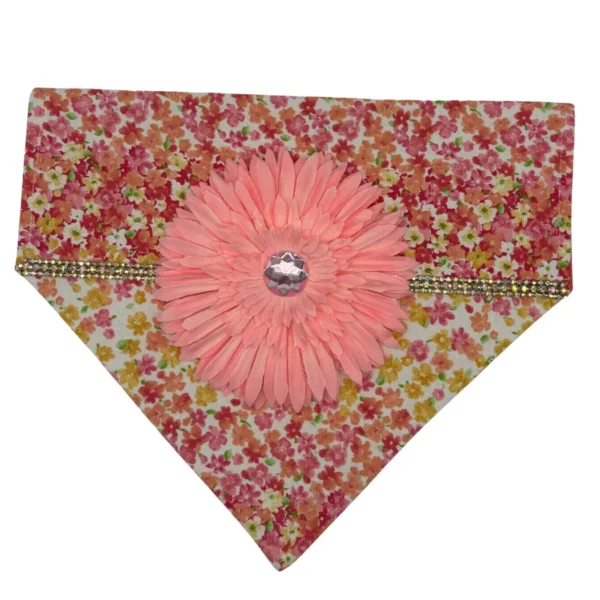 spring flowers elegant over the collar bandana